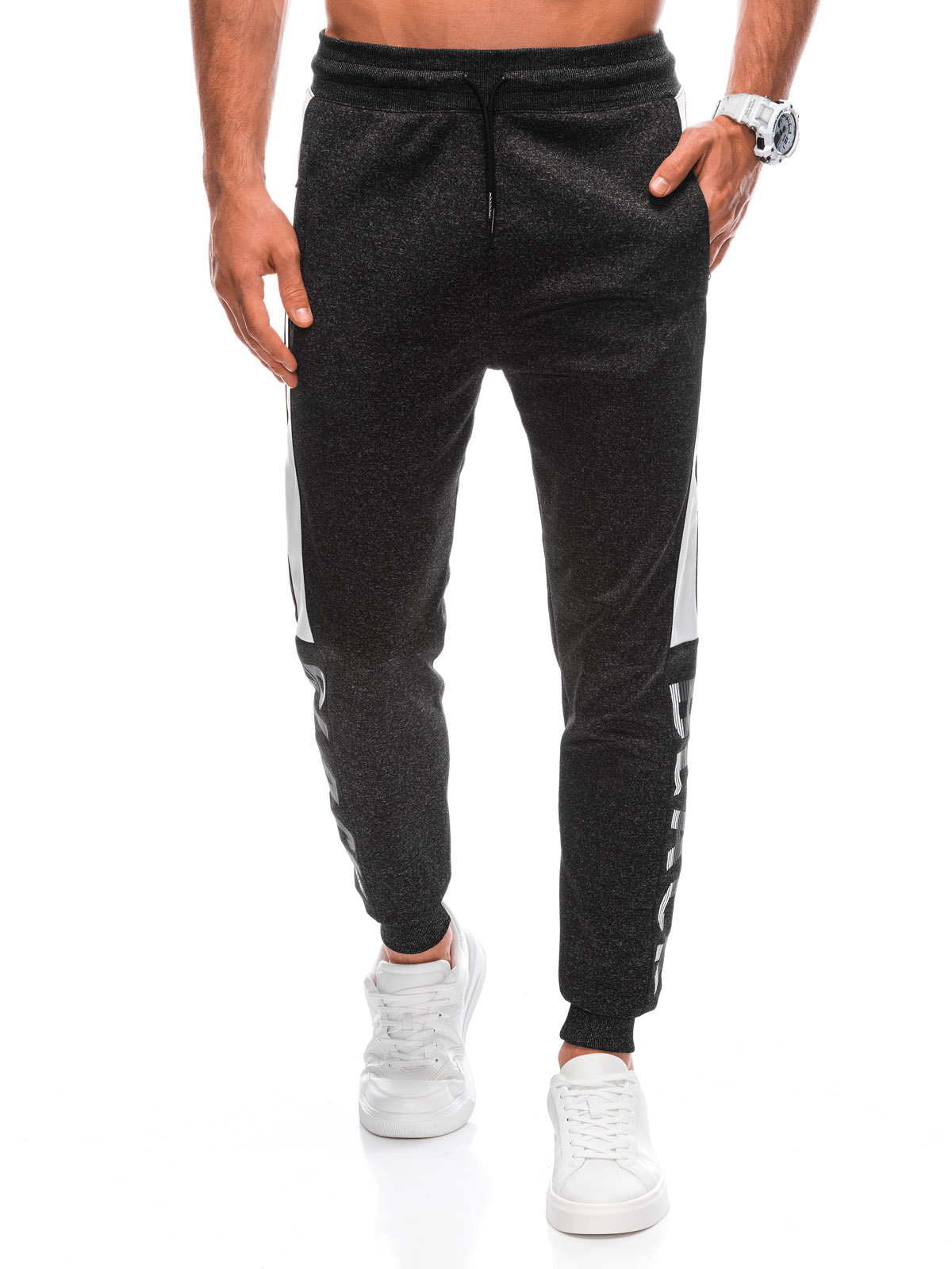 Men's sweatpants - dark grey P735   - Men's clothing online