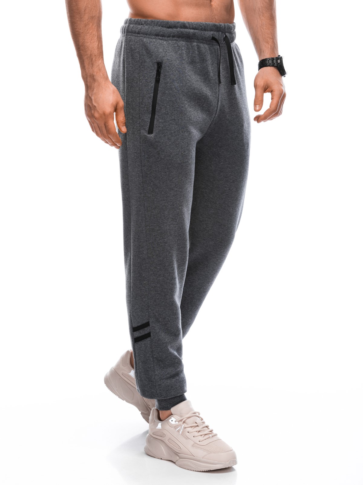 Men's sweatpants - dark grey P735  MODONE wholesale - Clothing For Men