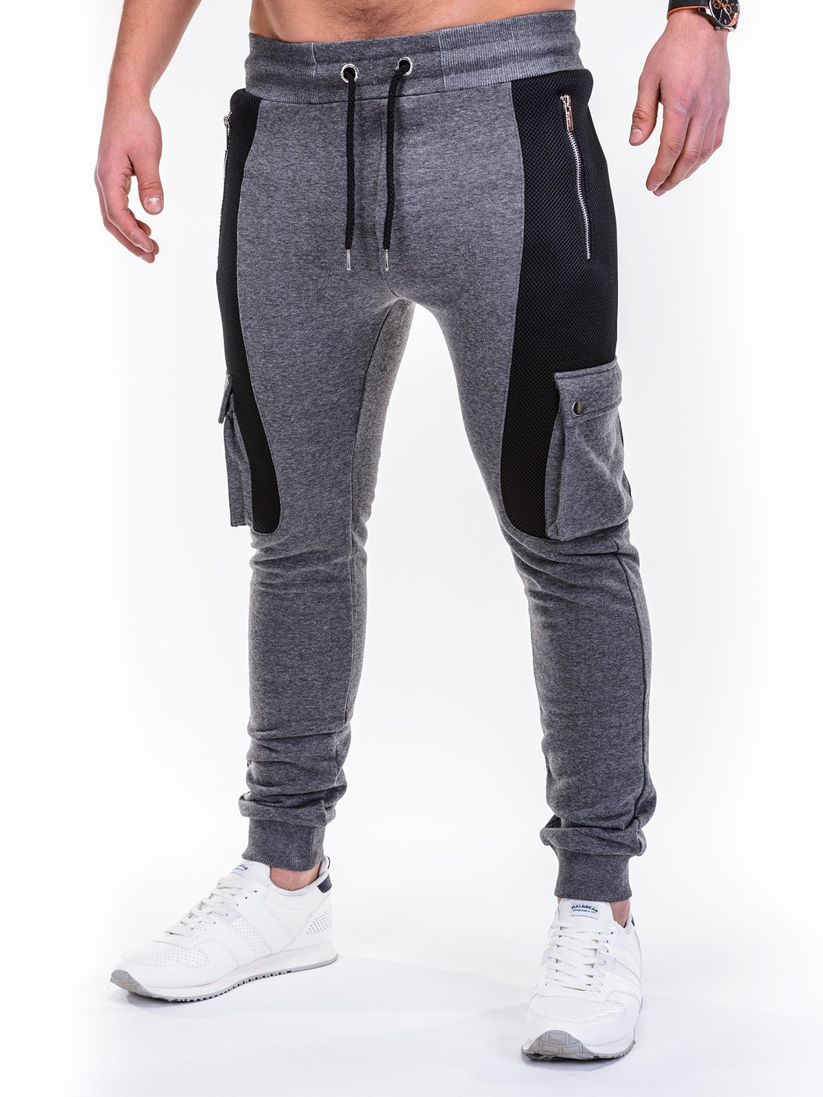 Men's sweatpants P424 - dark grey | MODONE wholesale - Clothing For Men