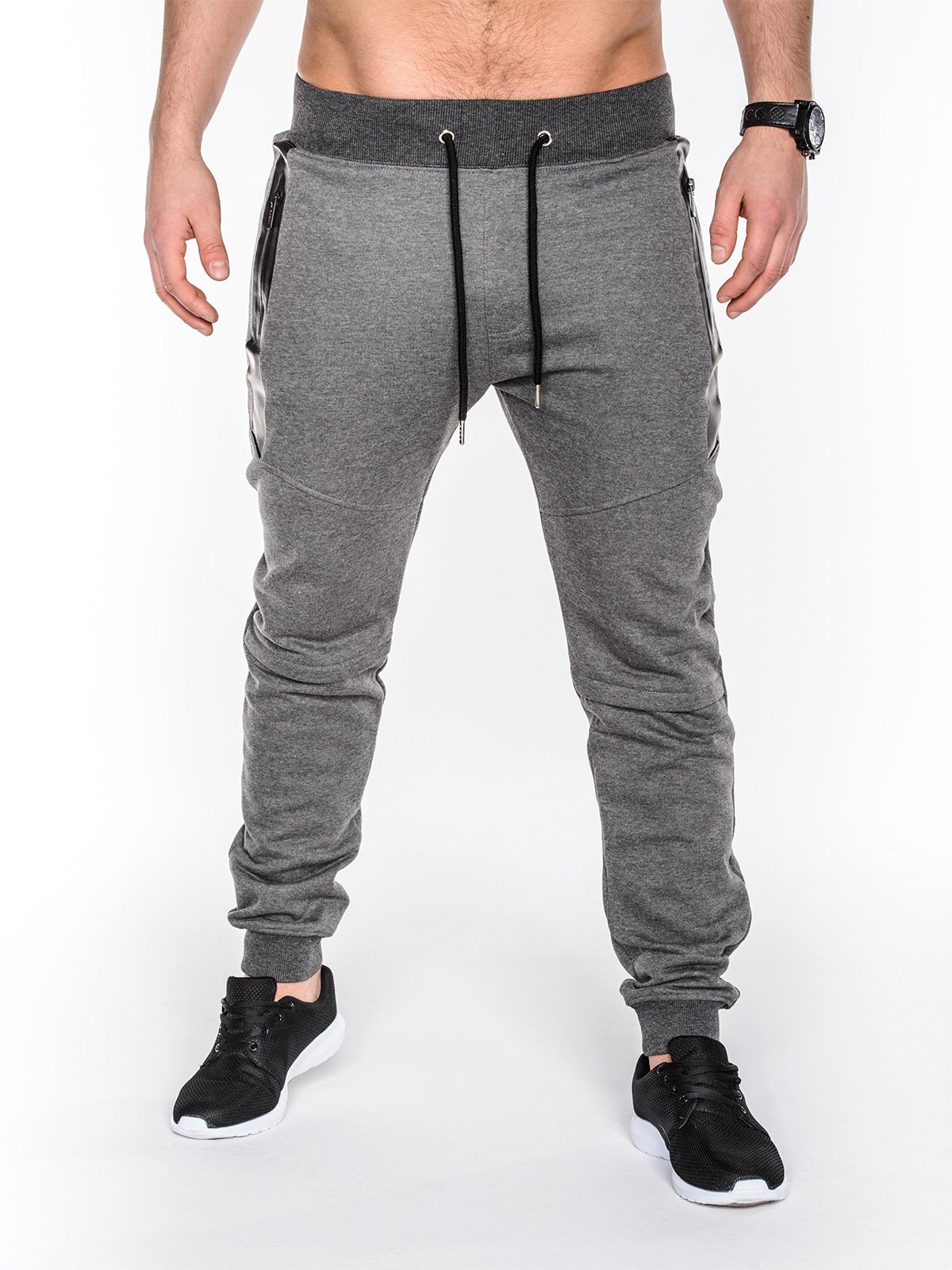 Men's sweatpants P464 - dark grey | MODONE wholesale - Clothing For Men