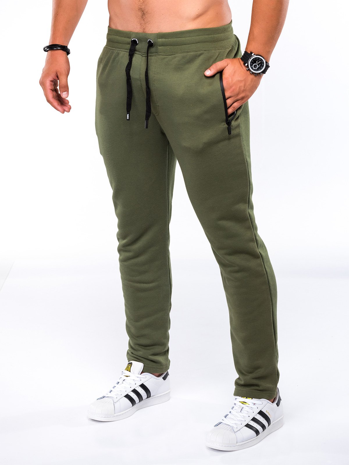 Men's sweatpants P549 - khaki | MODONE wholesale - Clothing For Men