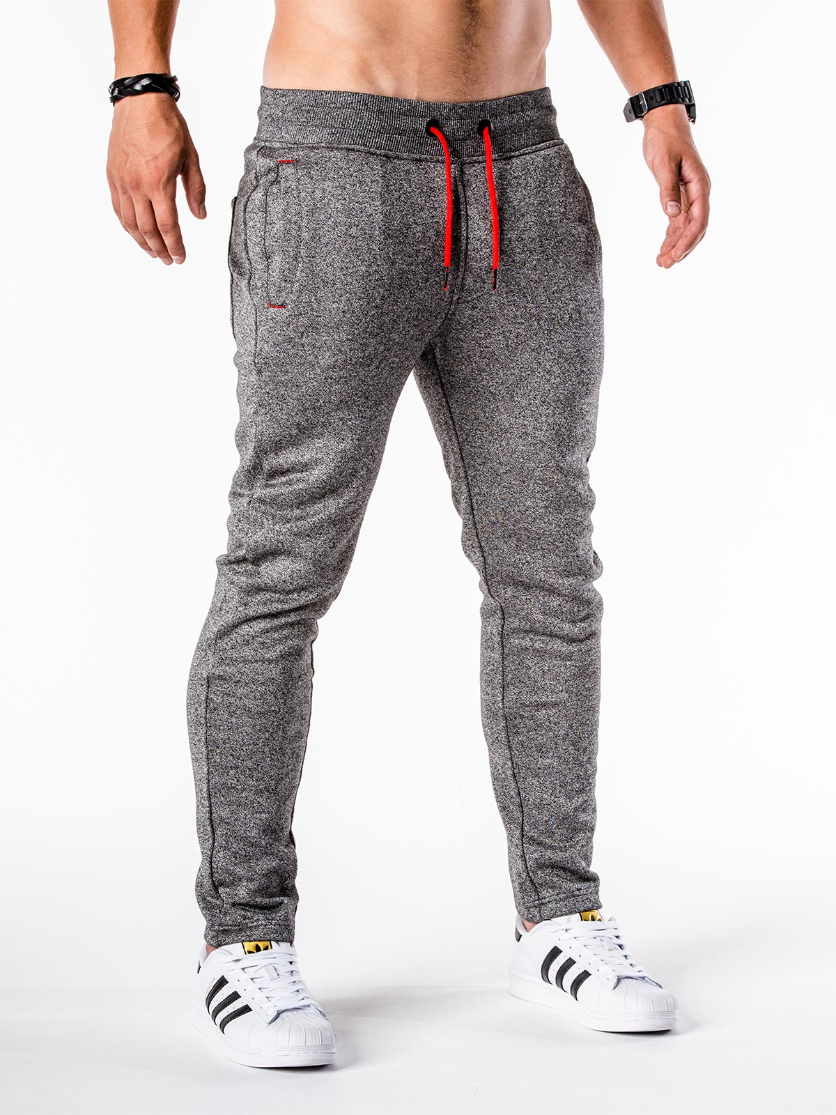 Men's sweatpants P550 - dark grey | MODONE wholesale - Clothing For Men