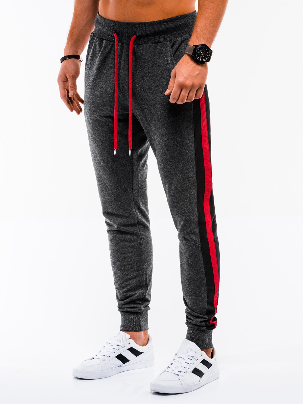 Men's sweatpants P715 - dark grey | MODONE wholesale - Clothing For Men