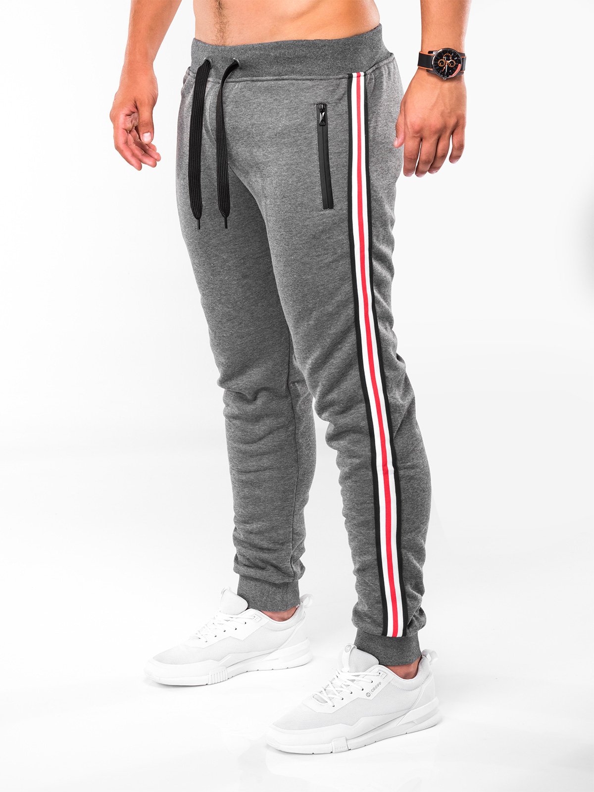 Men's sweatpants P718 - graphite grey | MODONE wholesale - Clothing For Men