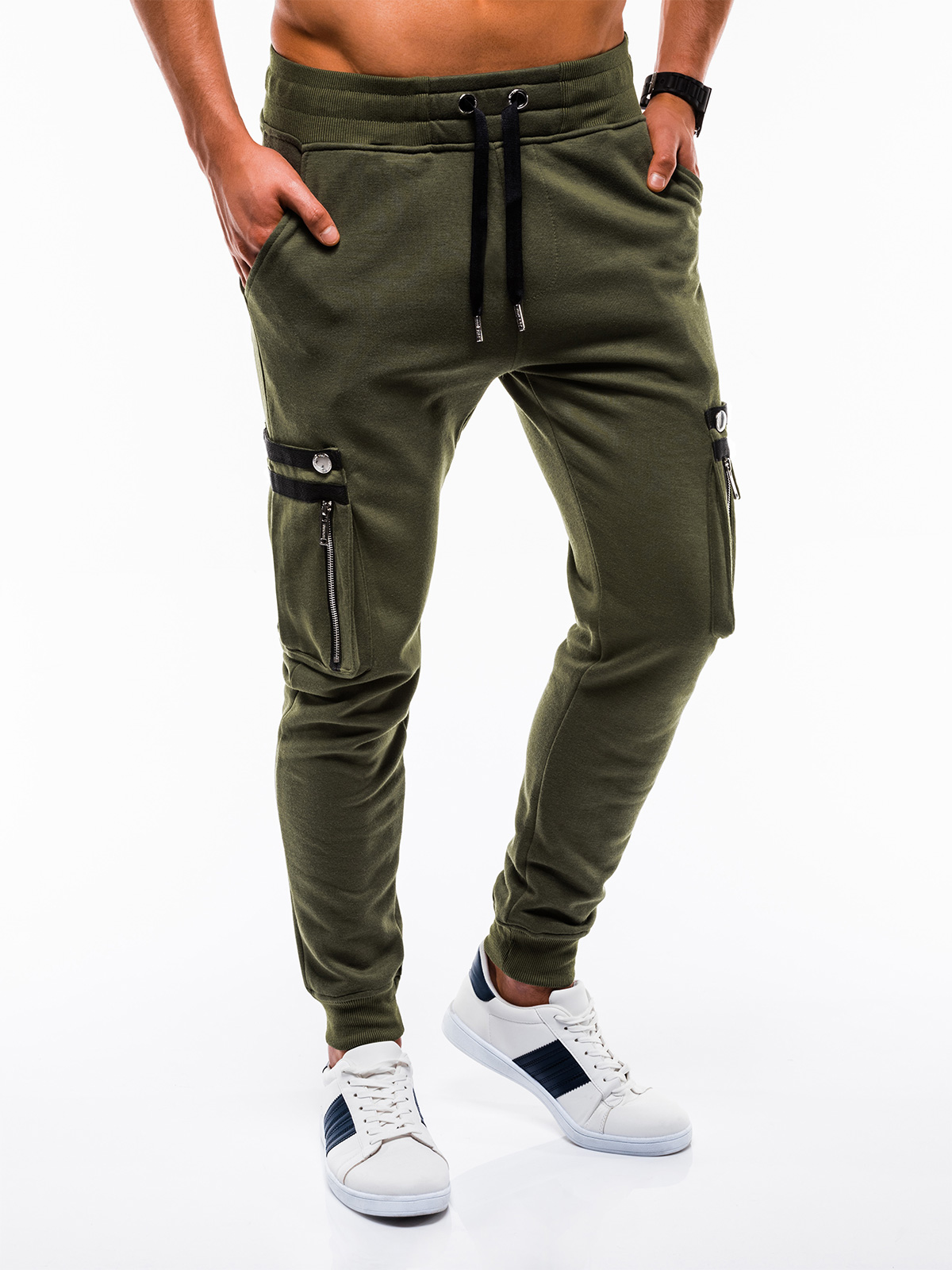 Men's sweatpants P732 - olive | MODONE wholesale - Clothing For Men