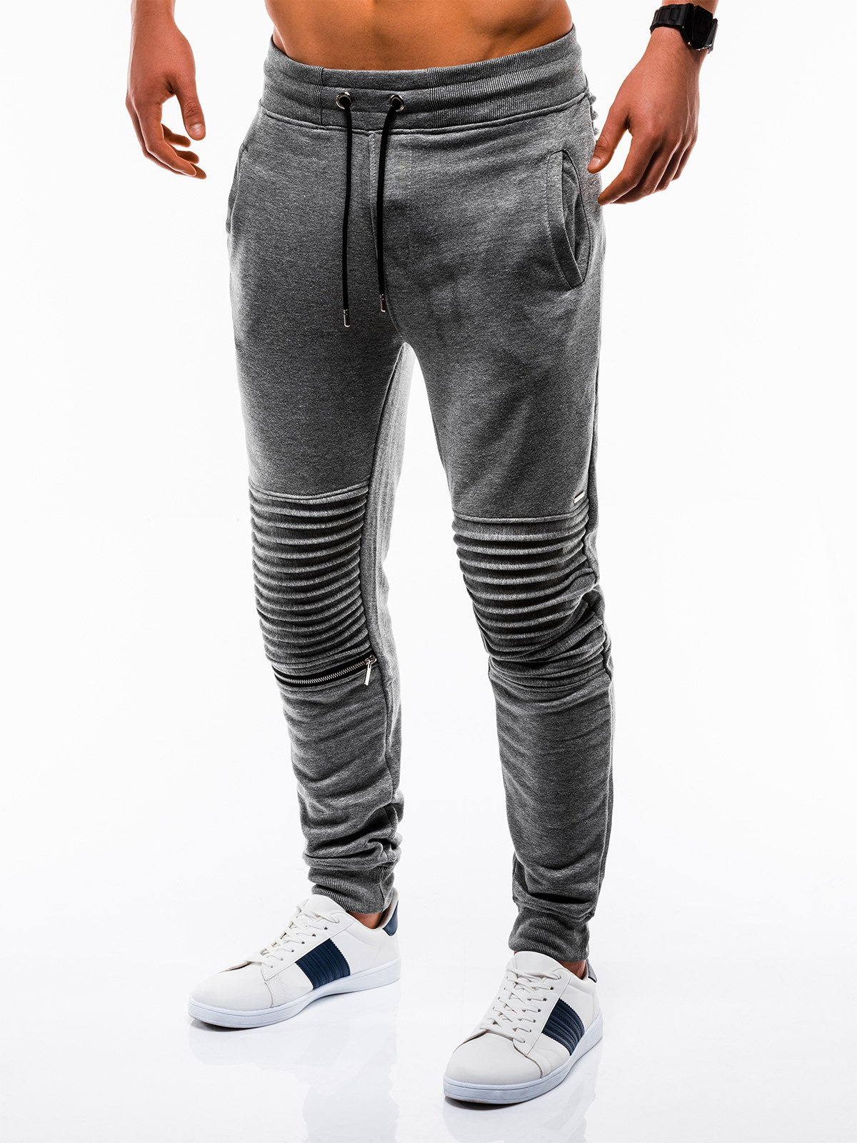 Men's sweatpants P734 - dark grey | MODONE wholesale - Clothing For Men