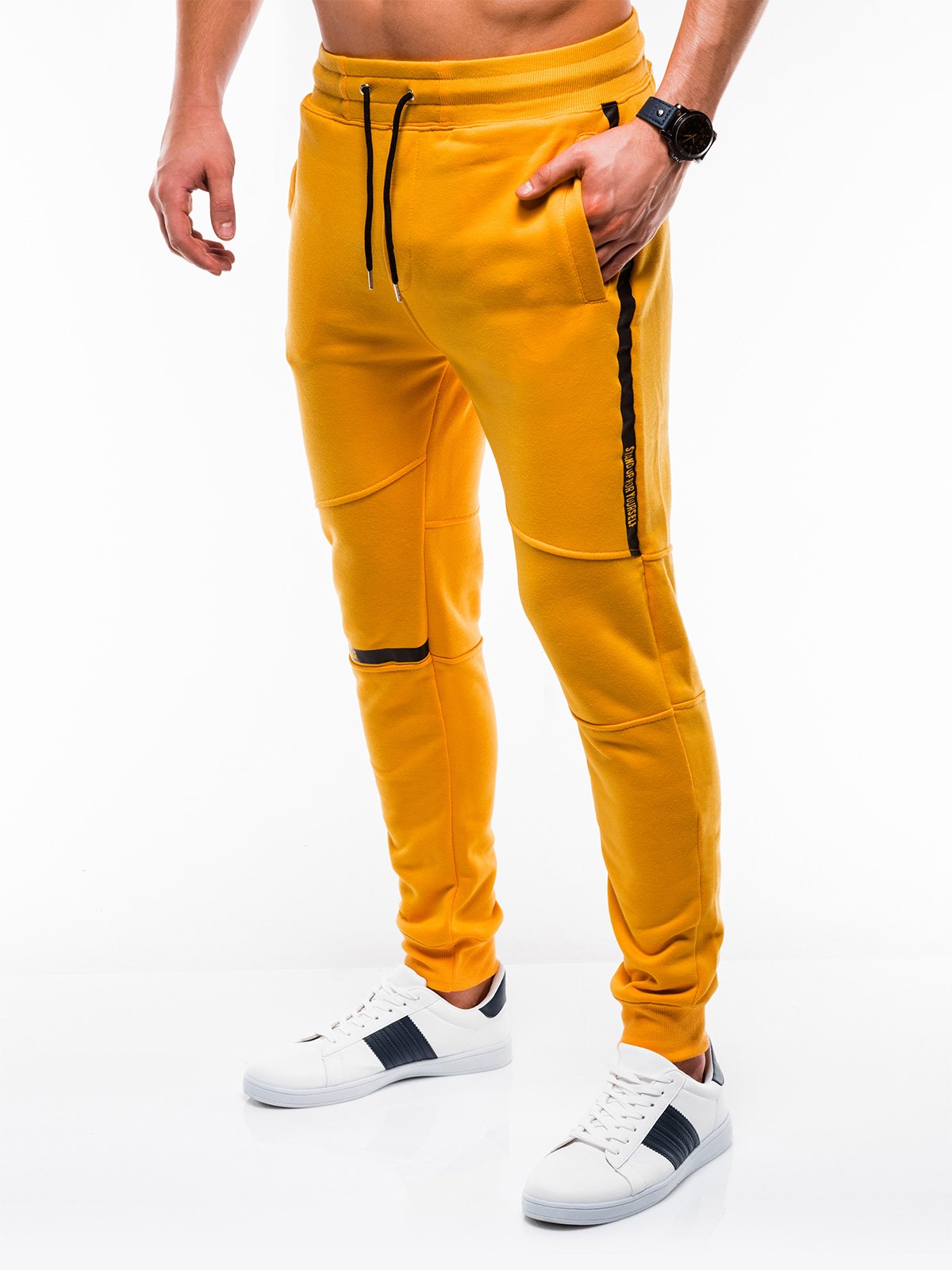Men's sweatpants P743 - yellow | MODONE wholesale - Clothing For Men