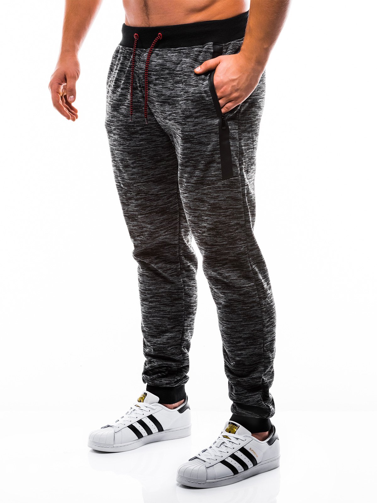 Men's sweatpants P797 - dark grey | MODONE wholesale - Clothing For Men