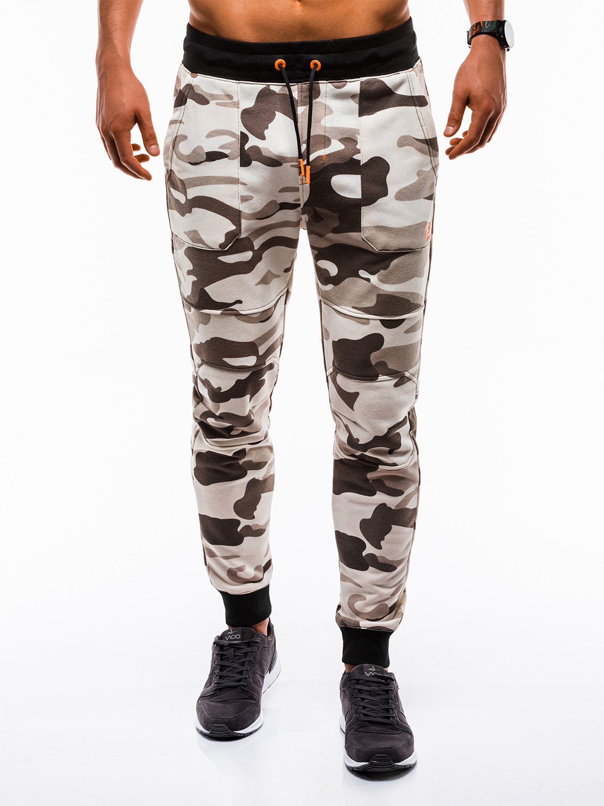 Men's sweatpants P820 - beige/camo | MODONE wholesale - Clothing For Men