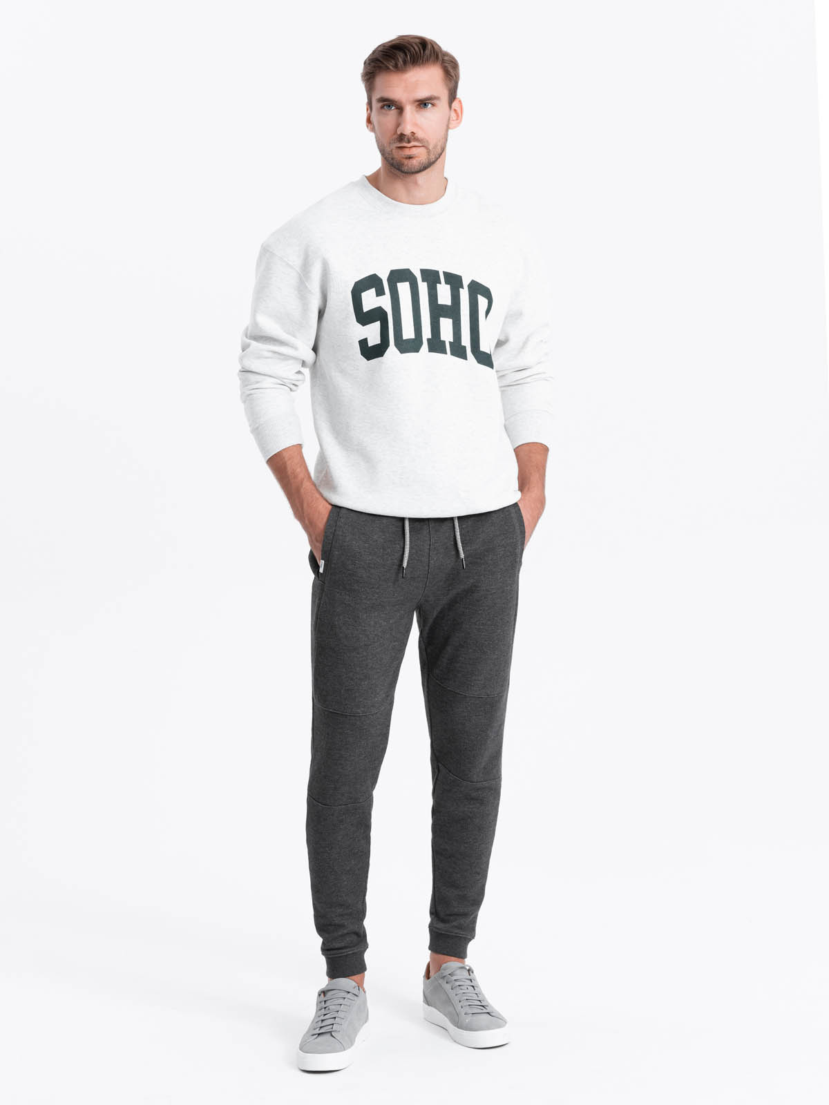 Men's sweatpants dark grey P1036 MODONE wholesale Clothing For Men