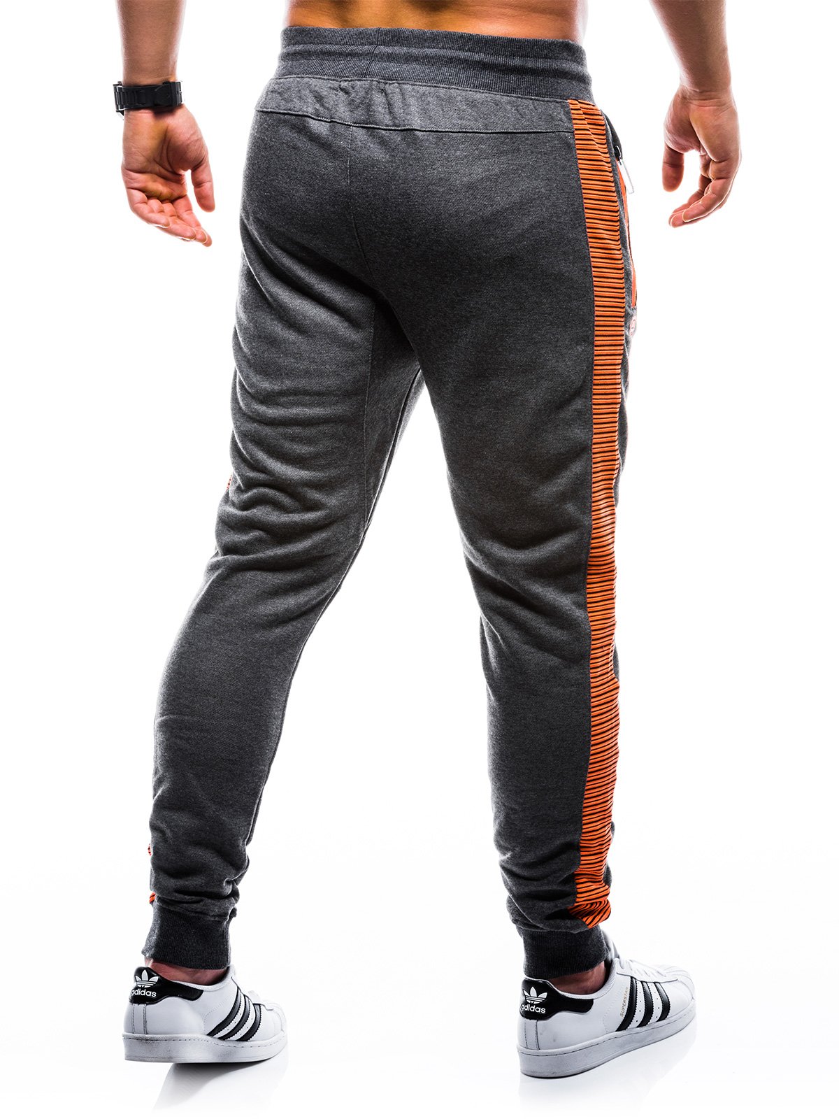 Grey and best sale orange track pants