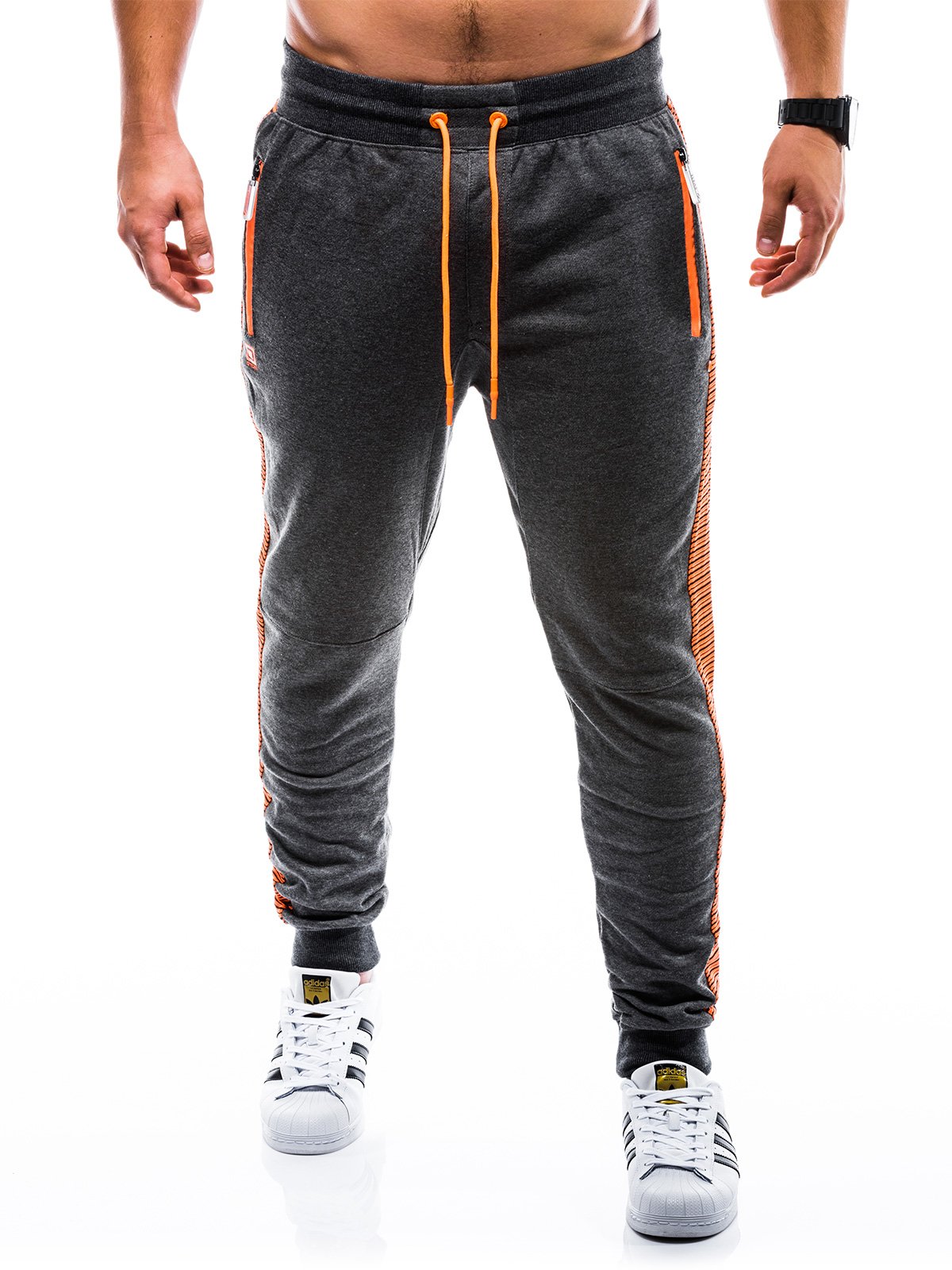 Grey and orange on sale joggers