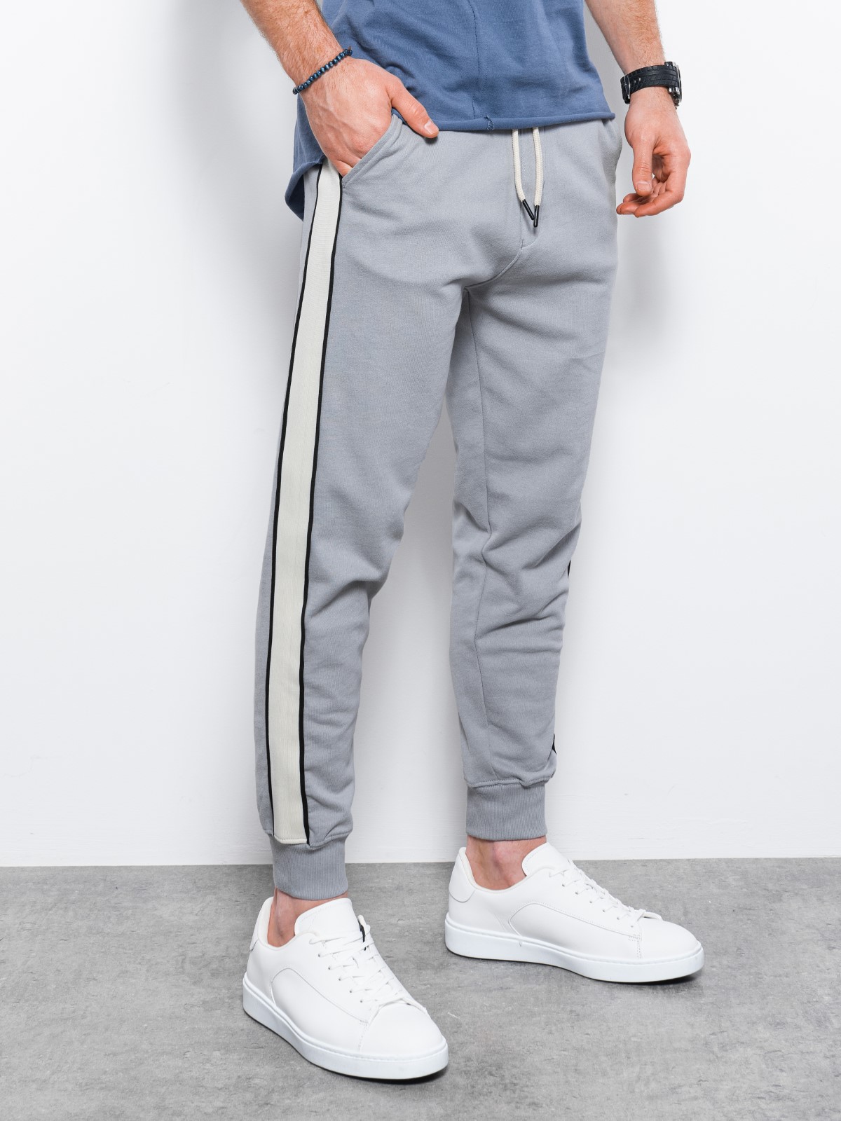 Men's sweatpants - light brown P947  MODONE wholesale - Clothing For Men