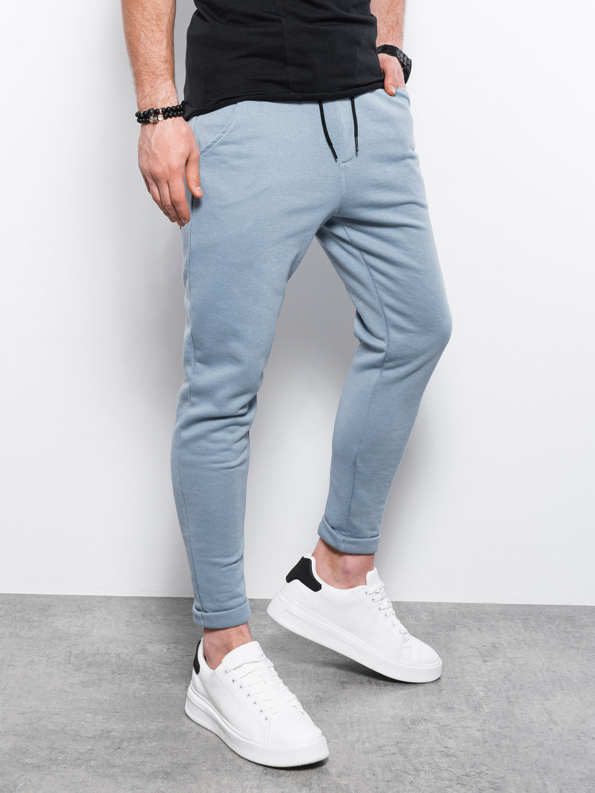 Men's sweatpants - light blue P949  MODONE wholesale - Clothing For Men