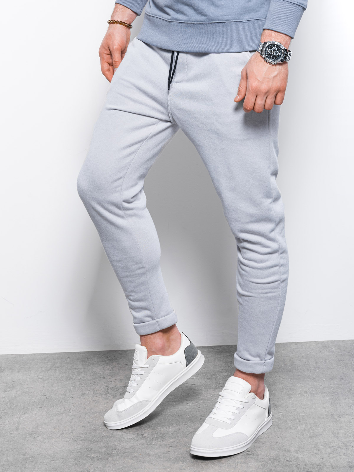Men's sweatpants - light grey P949