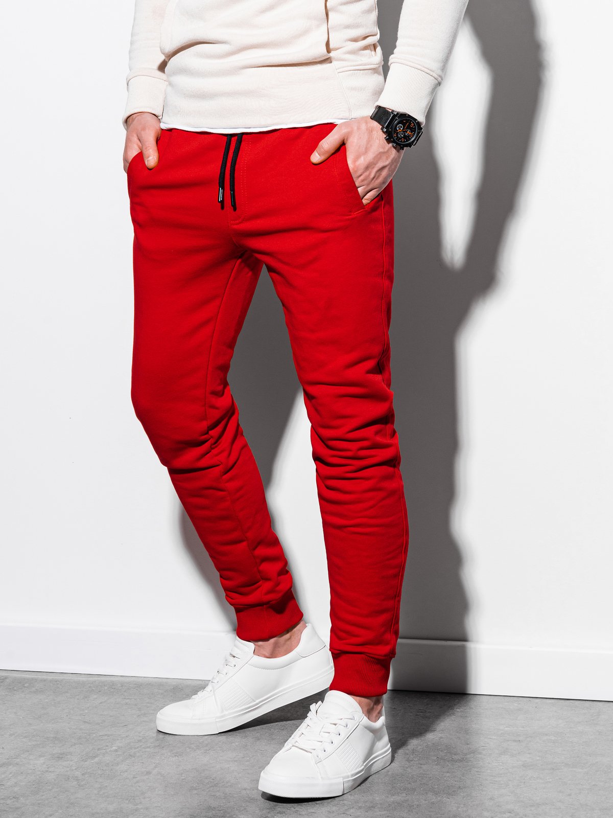 Men's sweatpants P972 - dark red  MODONE wholesale - Clothing For Men