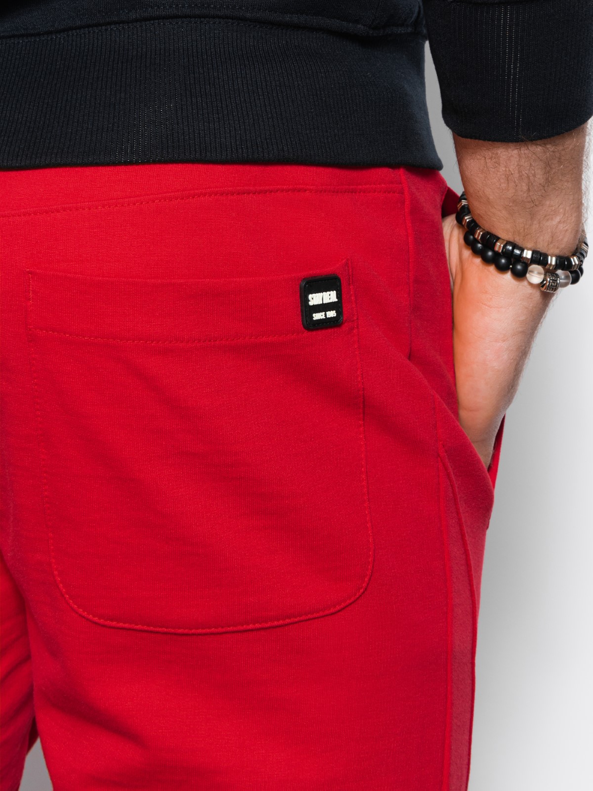 Men's sweatpants P972 - dark red  MODONE wholesale - Clothing For Men