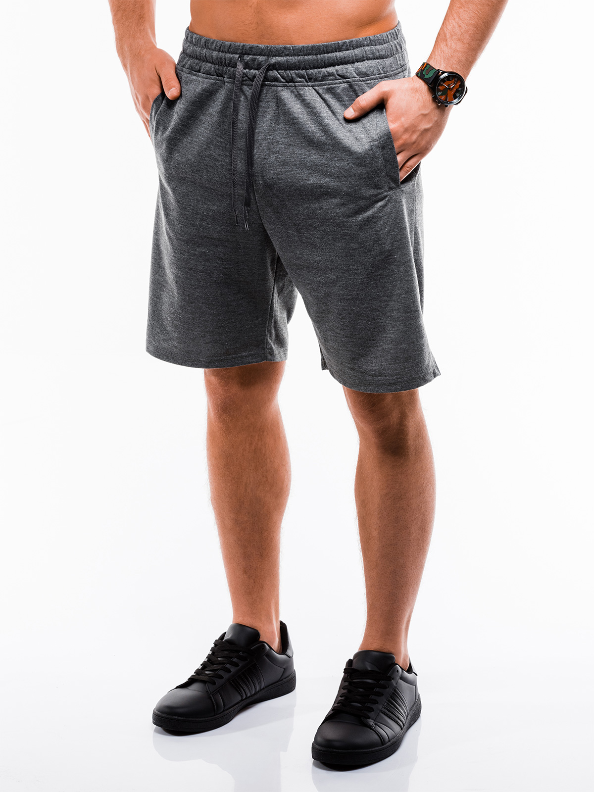Men's sweatshorts W181 - dark grey | MODONE wholesale - Clothing For Men