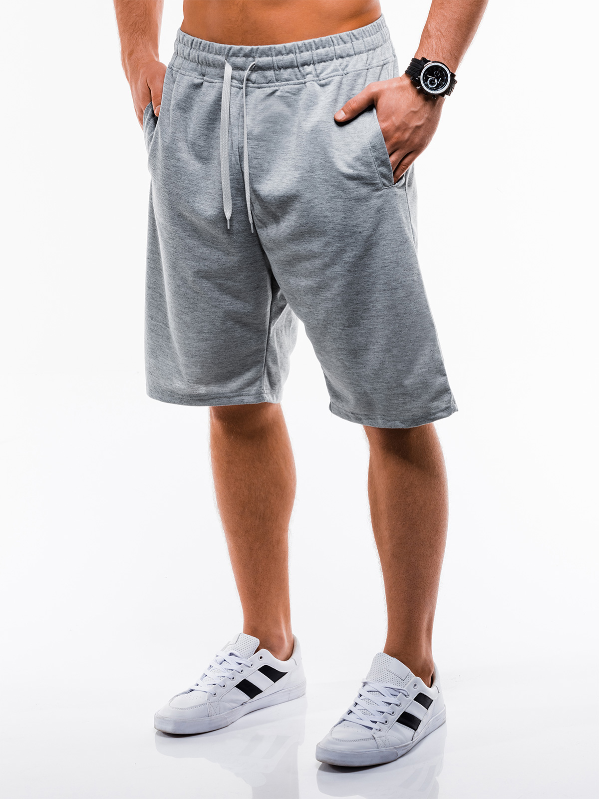 Men's sweatshorts W181 - grey | MODONE wholesale - Clothing For Men