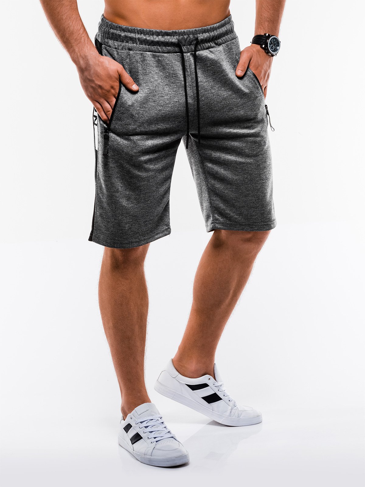 Men's sweatshorts W203 - grey | MODONE wholesale - Clothing For Men