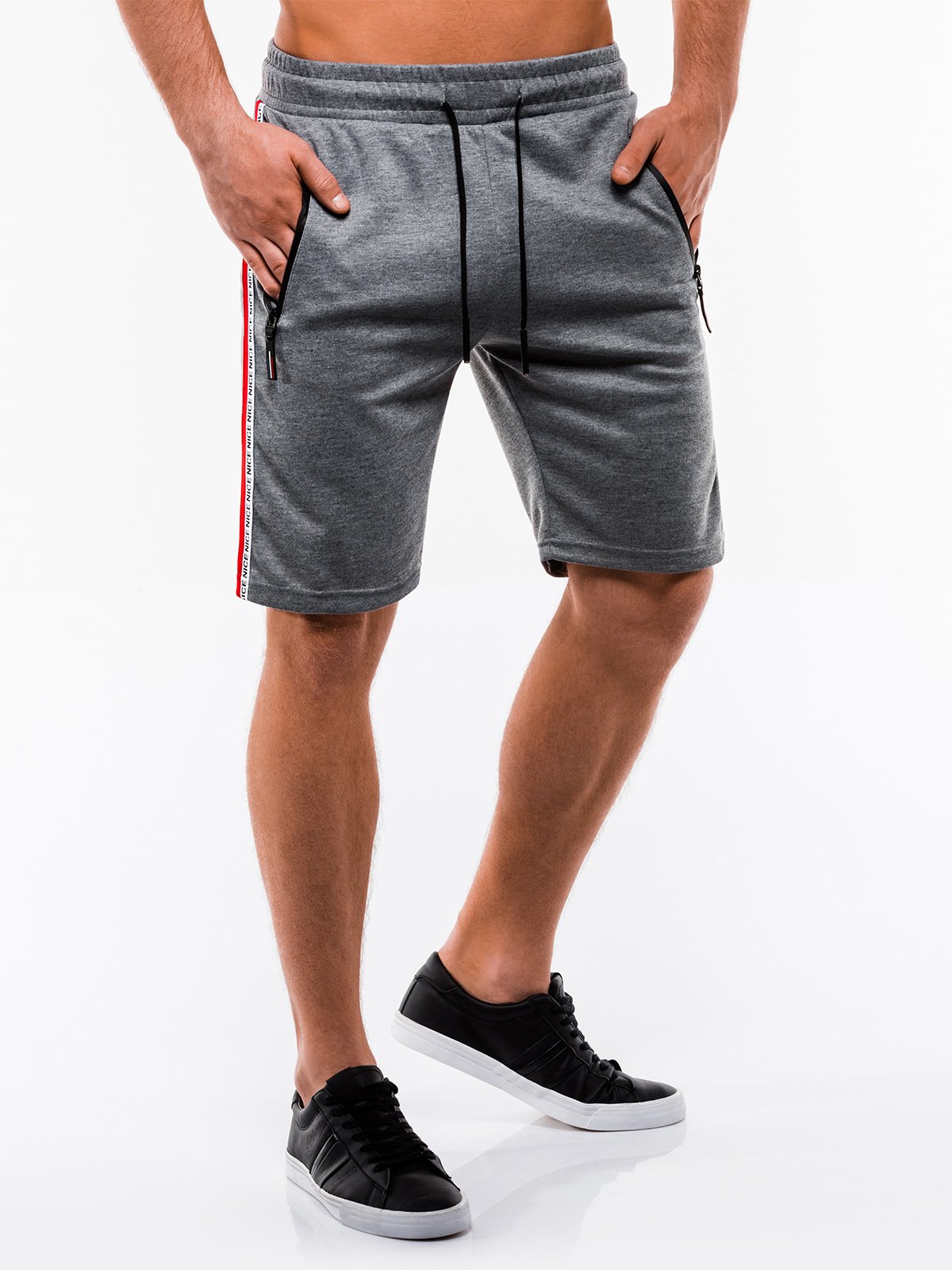 Men's sweatshorts W213 - grey | MODONE wholesale - Clothing For Men