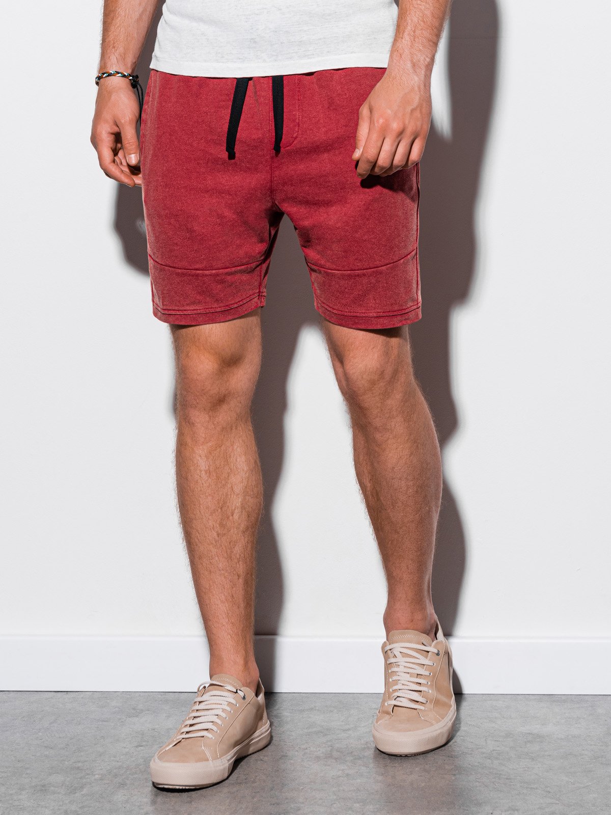 Men's sweatshorts W223 - red | MODONE wholesale - Clothing For Men