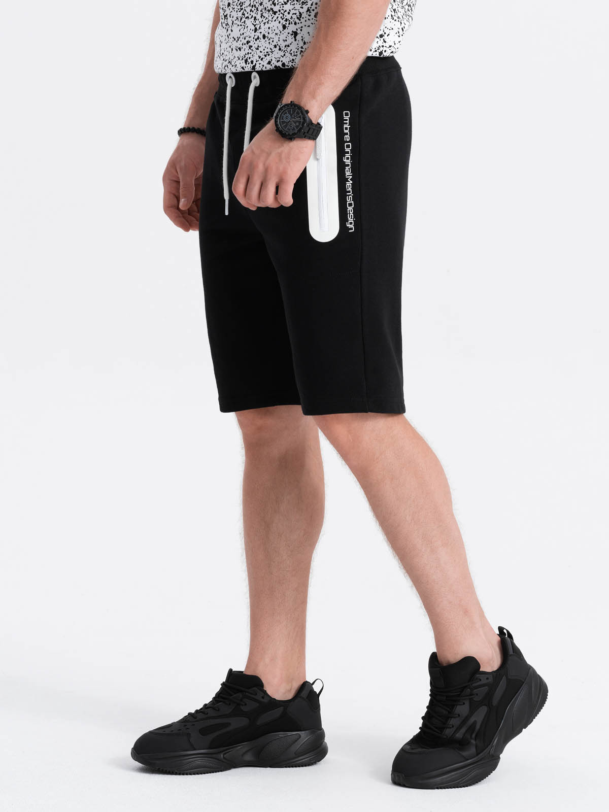 Men's sweatshorts W239 - black | MODONE wholesale - Clothing For Men