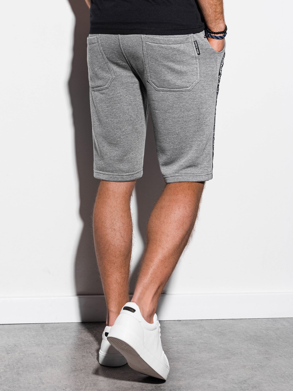 Men's sweatshorts W242 - grey melange | MODONE wholesale - Clothing For Men