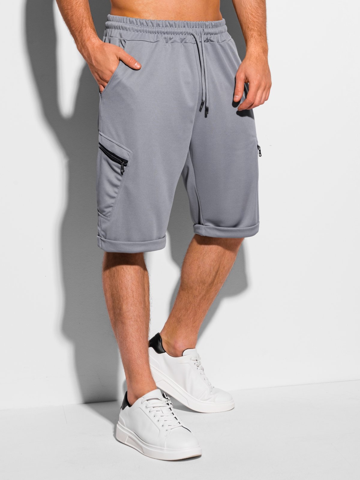 Men's sweatshorts W326 - grey | MODONE wholesale - Clothing For Men