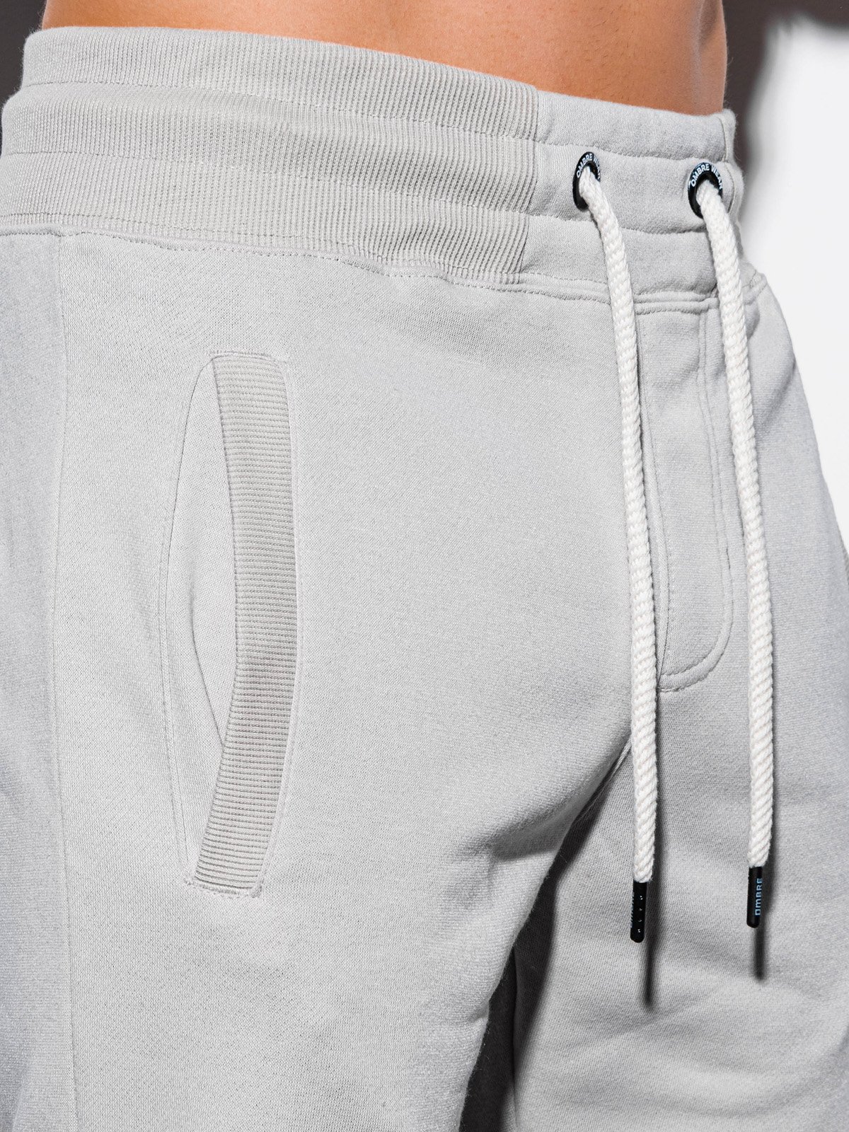 Men's sweatshorts - light grey W238  MODONE wholesale - Clothing For Men