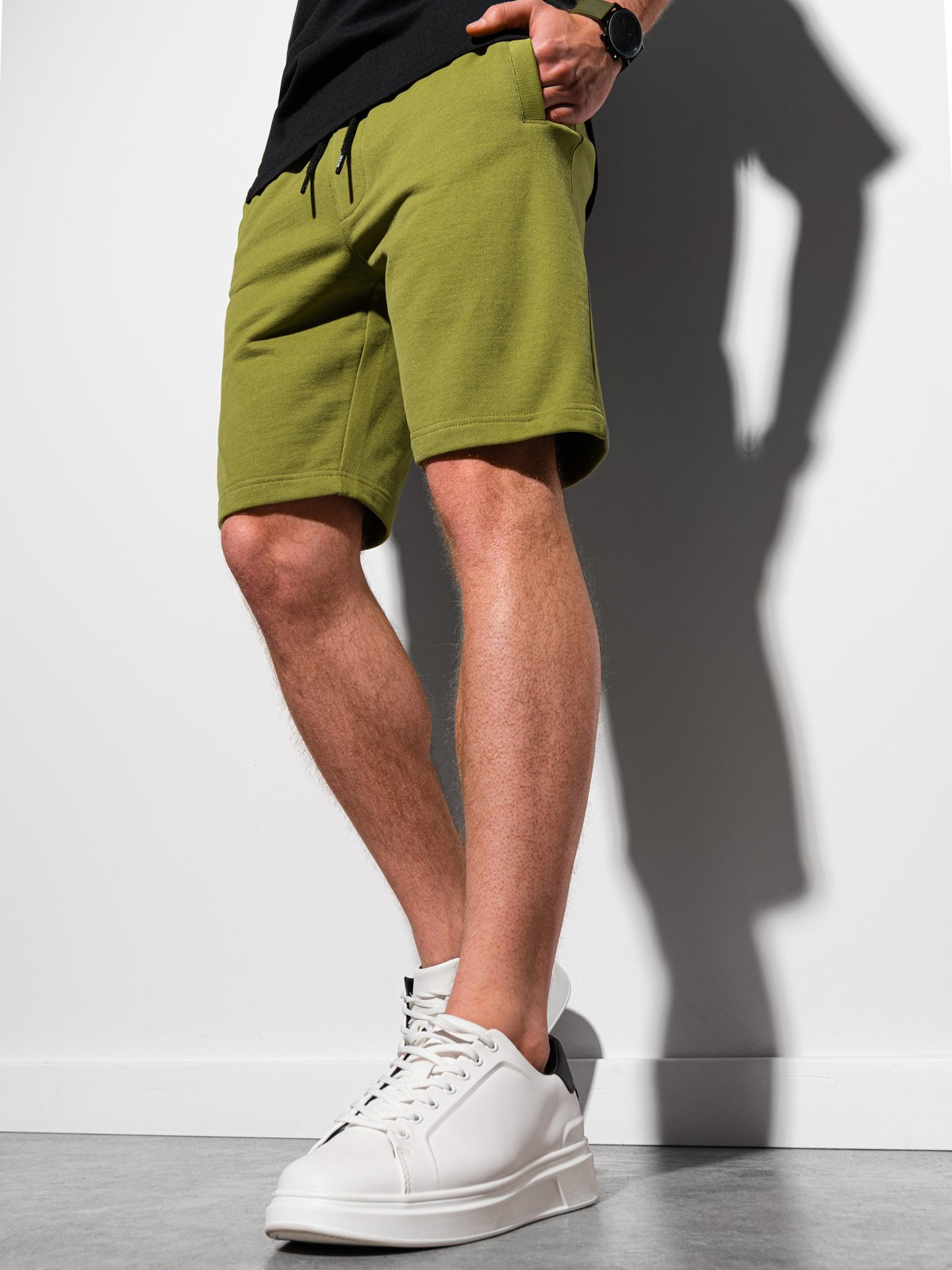 Olive sweat clearance shorts