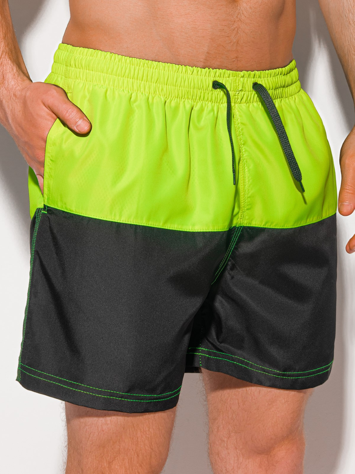 Men's swimming shorts W377 yellow/black MODONE wholesale Clothing