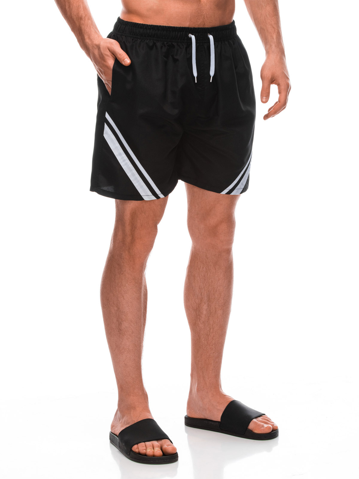 Men's swimming shorts W475 black MODONE wholesale Clothing For Men