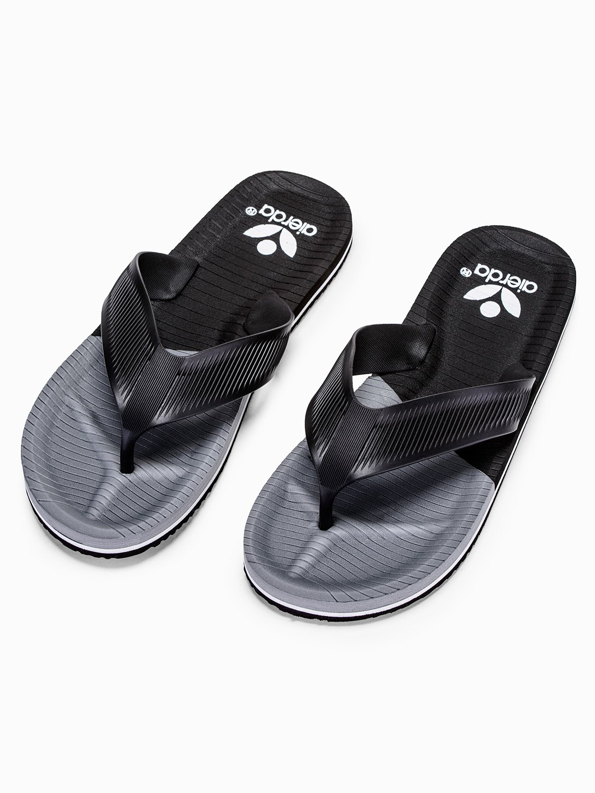 Men's t-bar sandals T295 - grey/black | MODONE wholesale - Clothing For Men