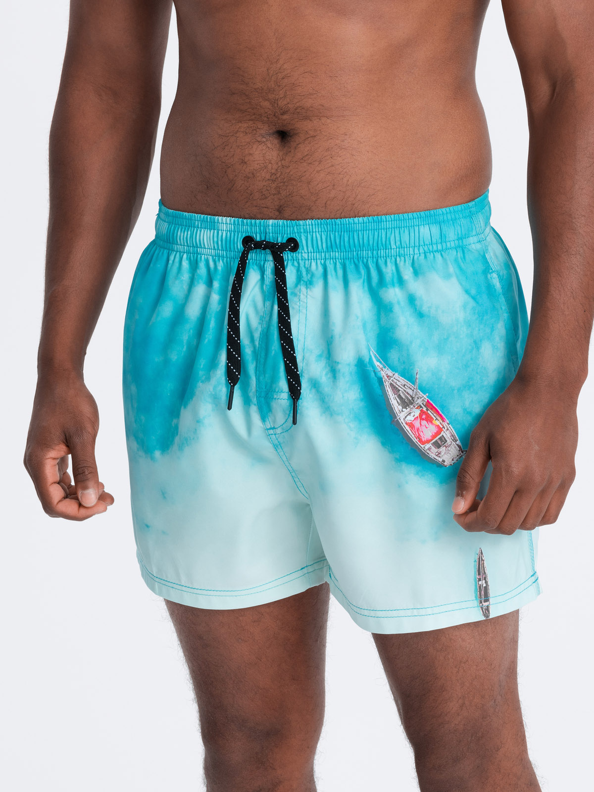Men's tie dye swim trunks blue V8 OMSRBS0125 MODONE wholesale