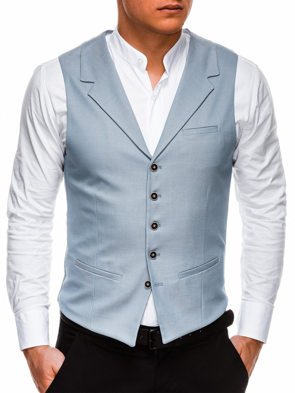 Men's vest V46 light blue MODONE wholesale Clothing For Men