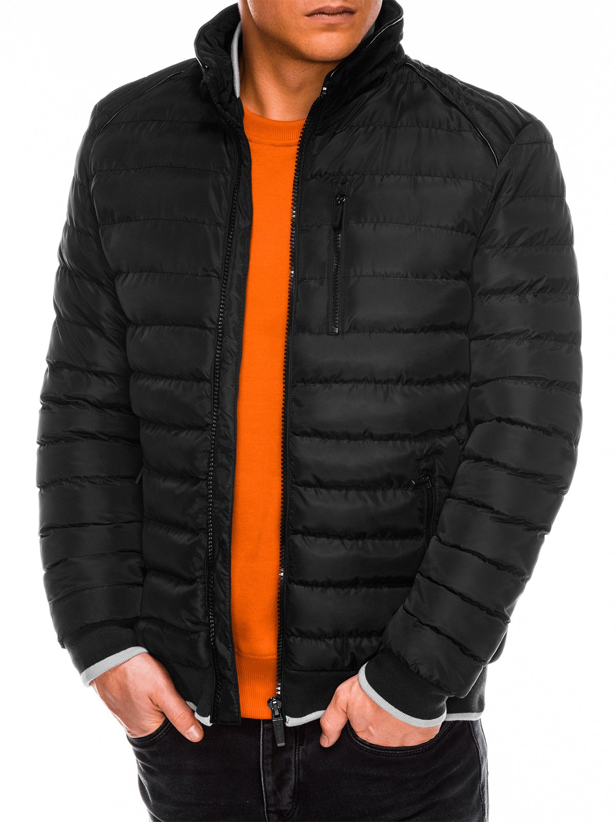 Men's winter jacket C422 - black | MODONE wholesale - Clothing For Men