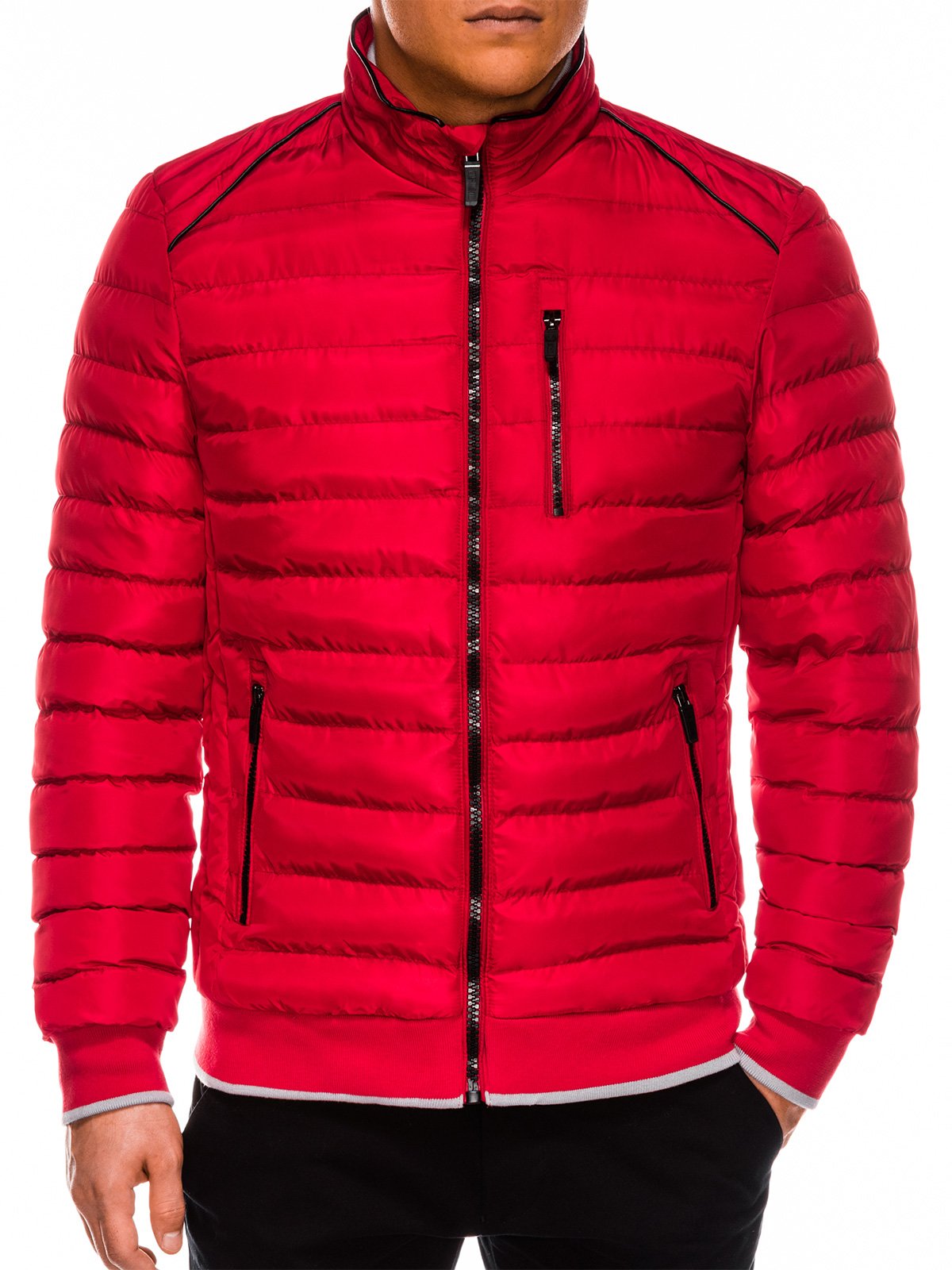 Men's winter jacket C422 - red | MODONE wholesale - Clothing For Men