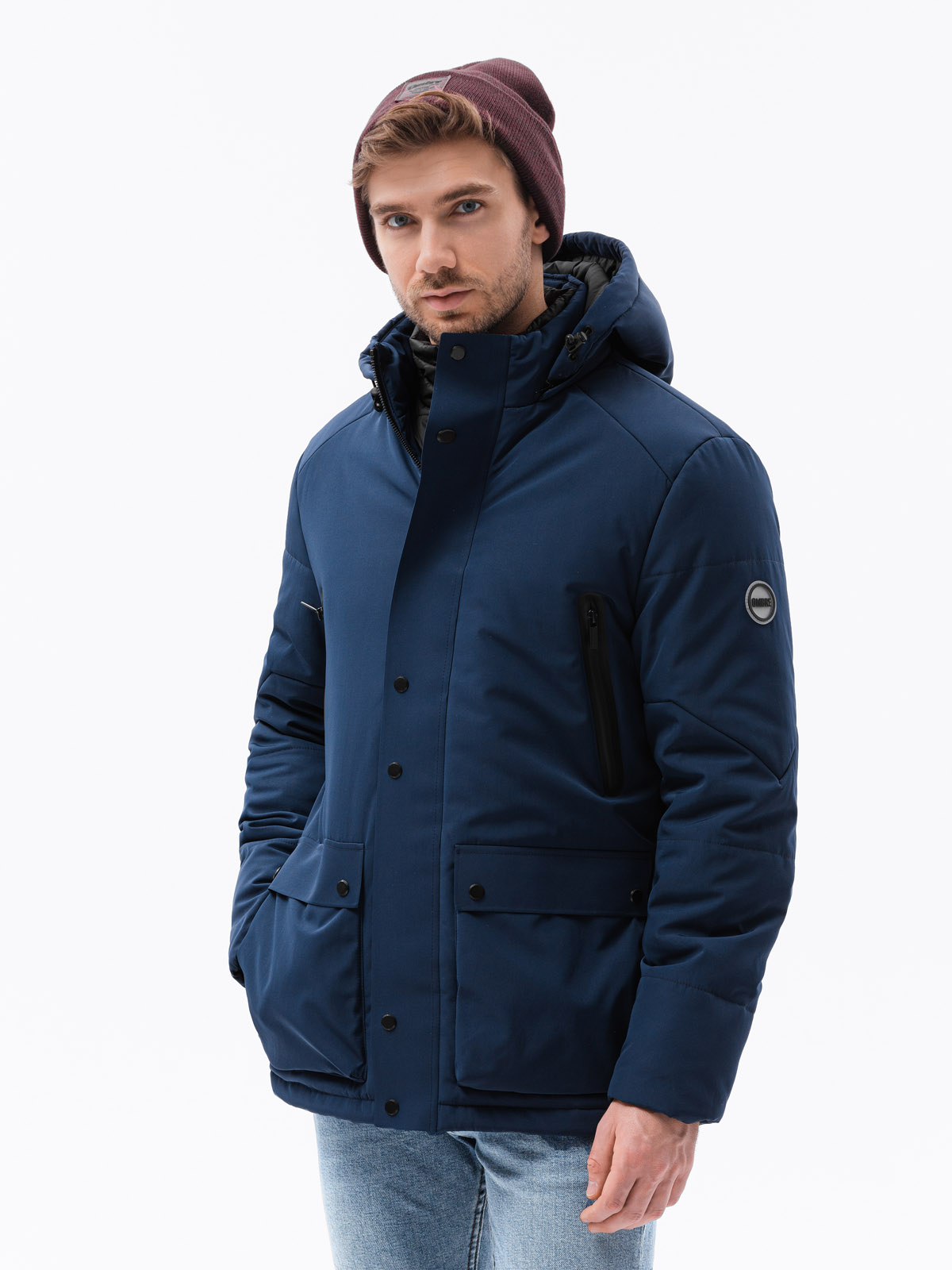 Men's winter jacket C449 - navy | MODONE wholesale - Clothing For Men