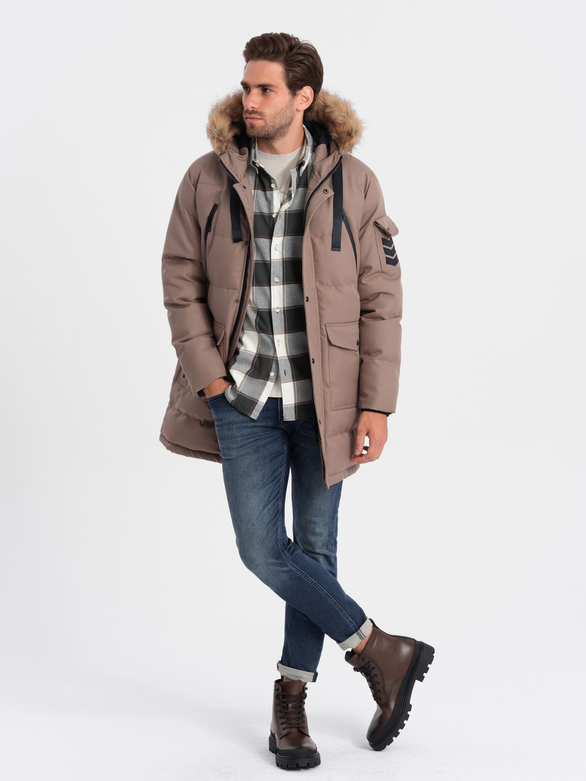 maandelijks Allemaal wapen Men's winter jacket - beige C514 | MODONE wholesale - Clothing For Men
