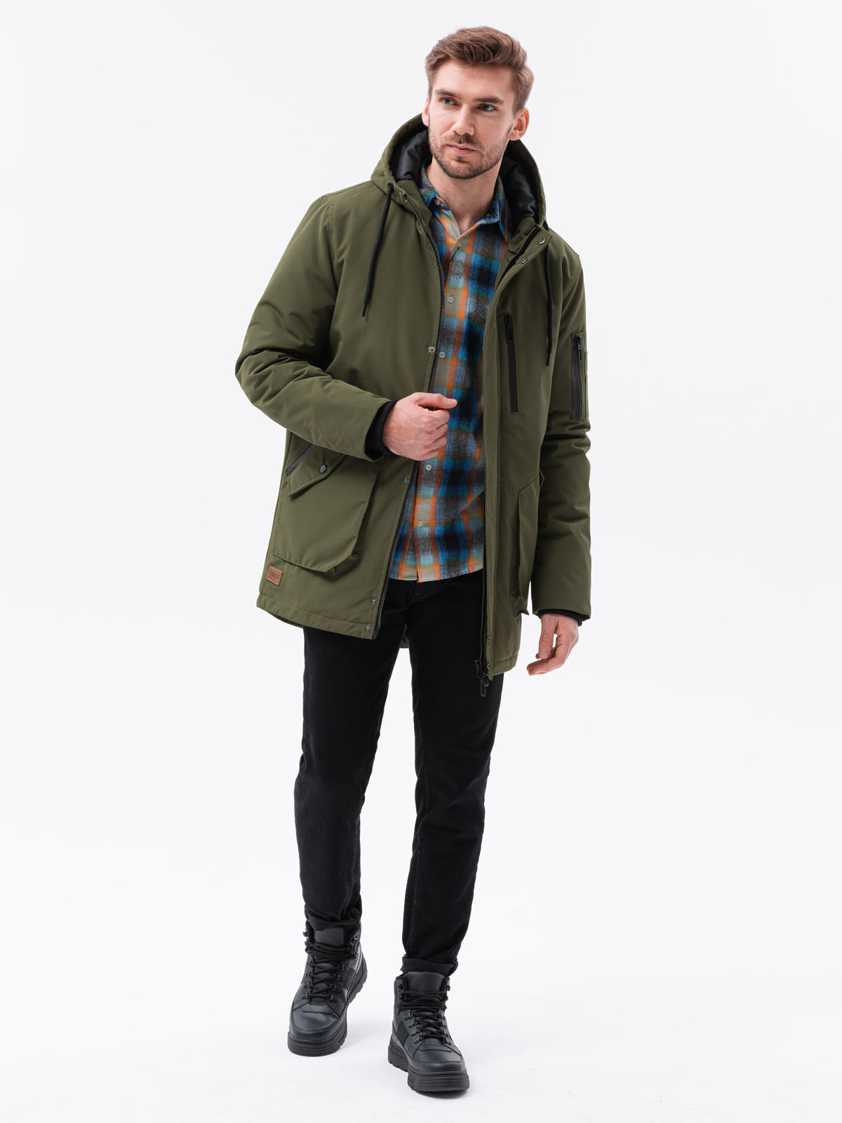 Mens olive hotsell winter coat