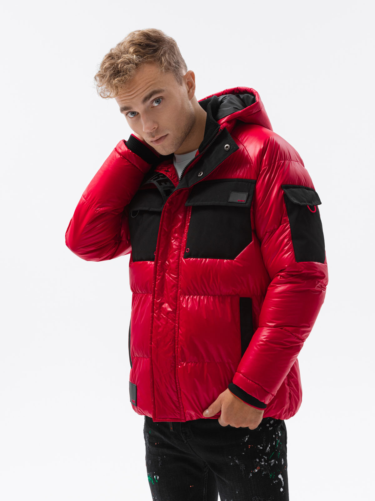 Men's winter jacket red C457 MODONE wholesale Clothing For Men