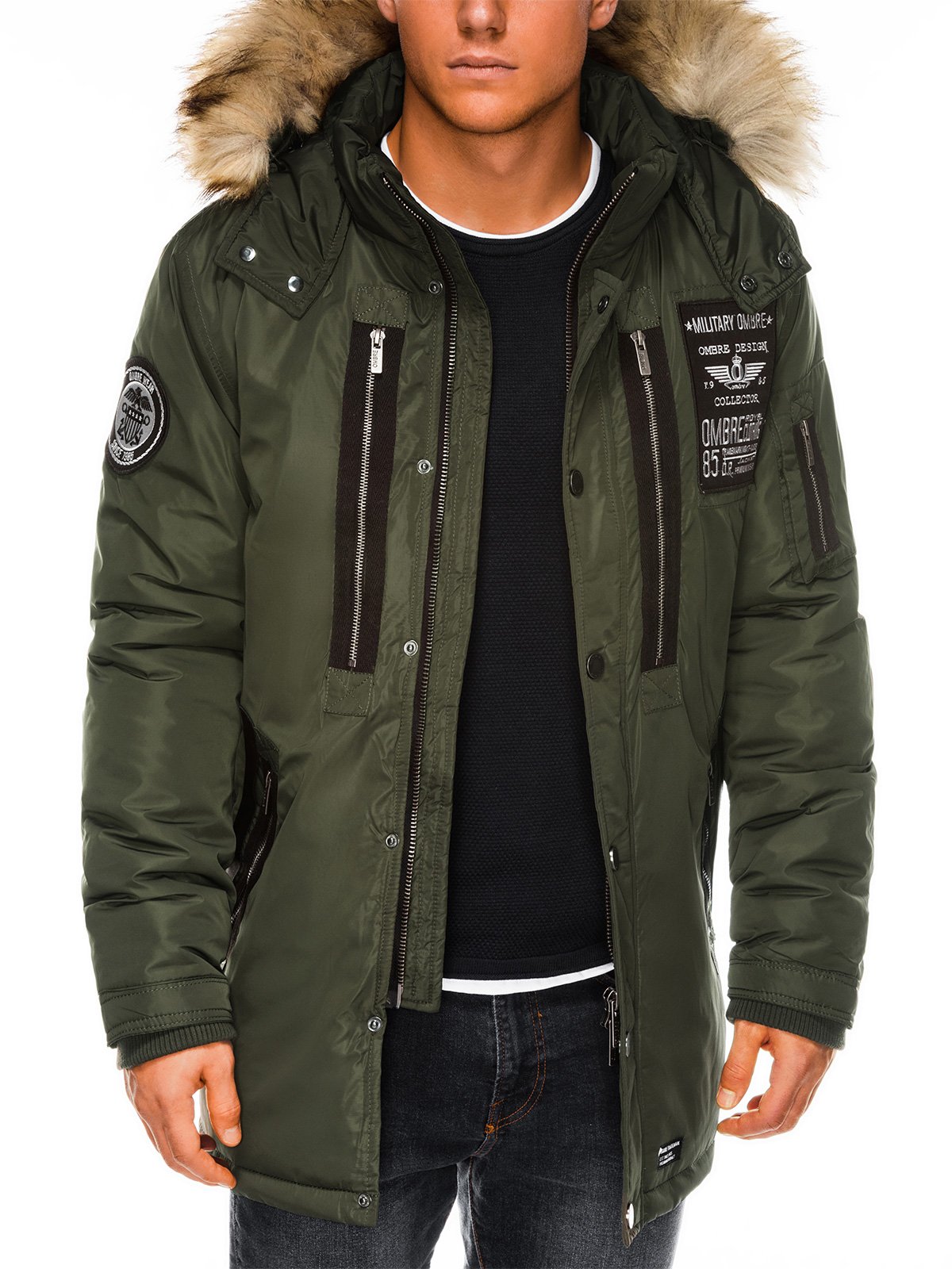 Men's winter parka jacket C360 - khaki | MODONE wholesale - Clothing ...