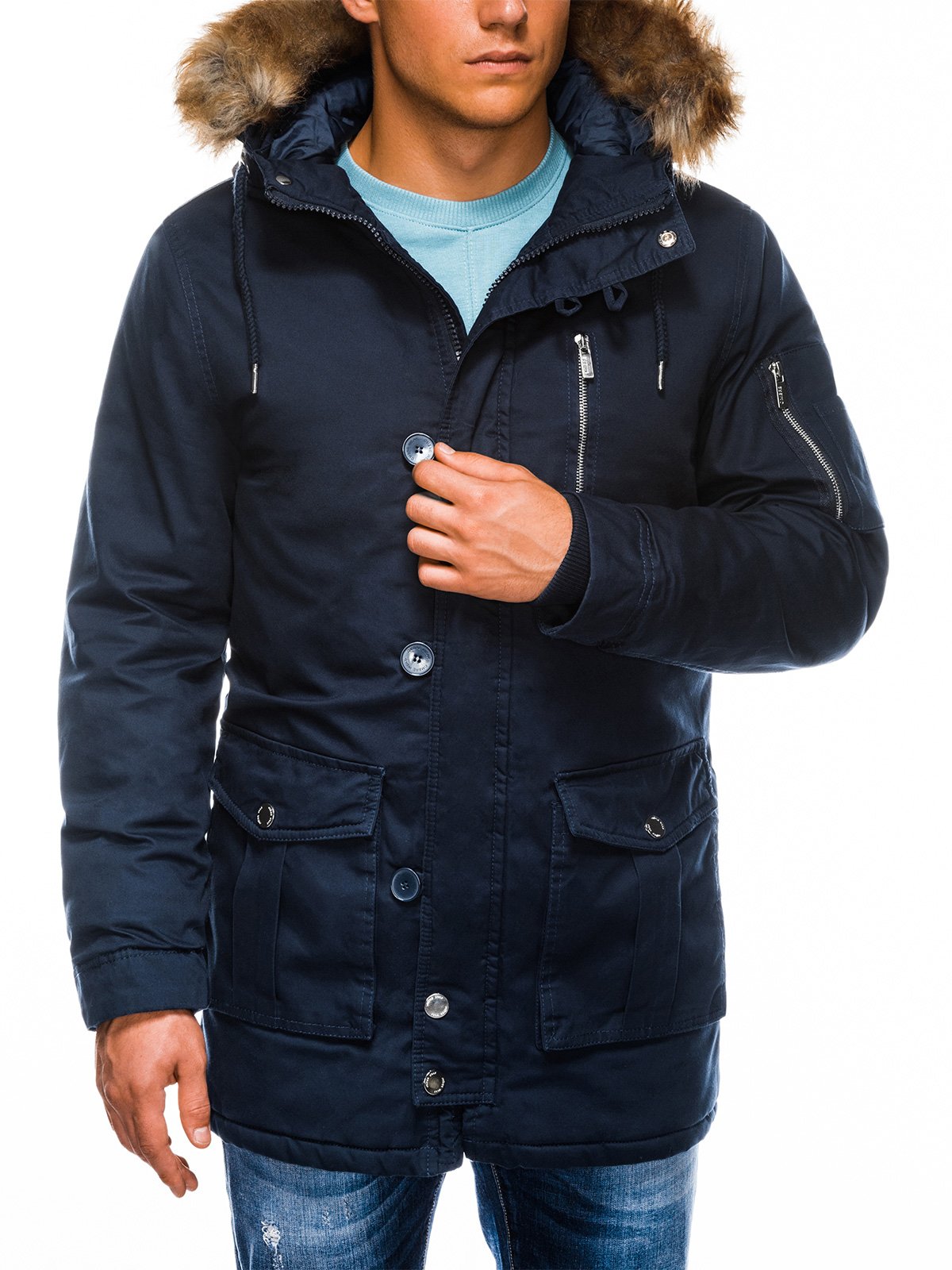 Men's winter parka jacket C365 - navy | MODONE wholesale - Clothing For Men
