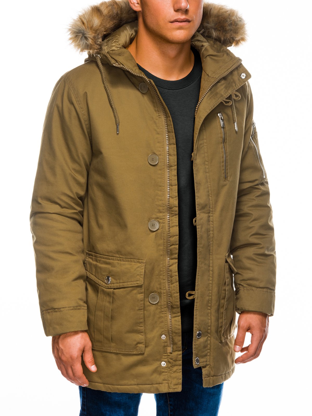 Men's winter parka jacket C365 - olive | MODONE wholesale - Clothing ...