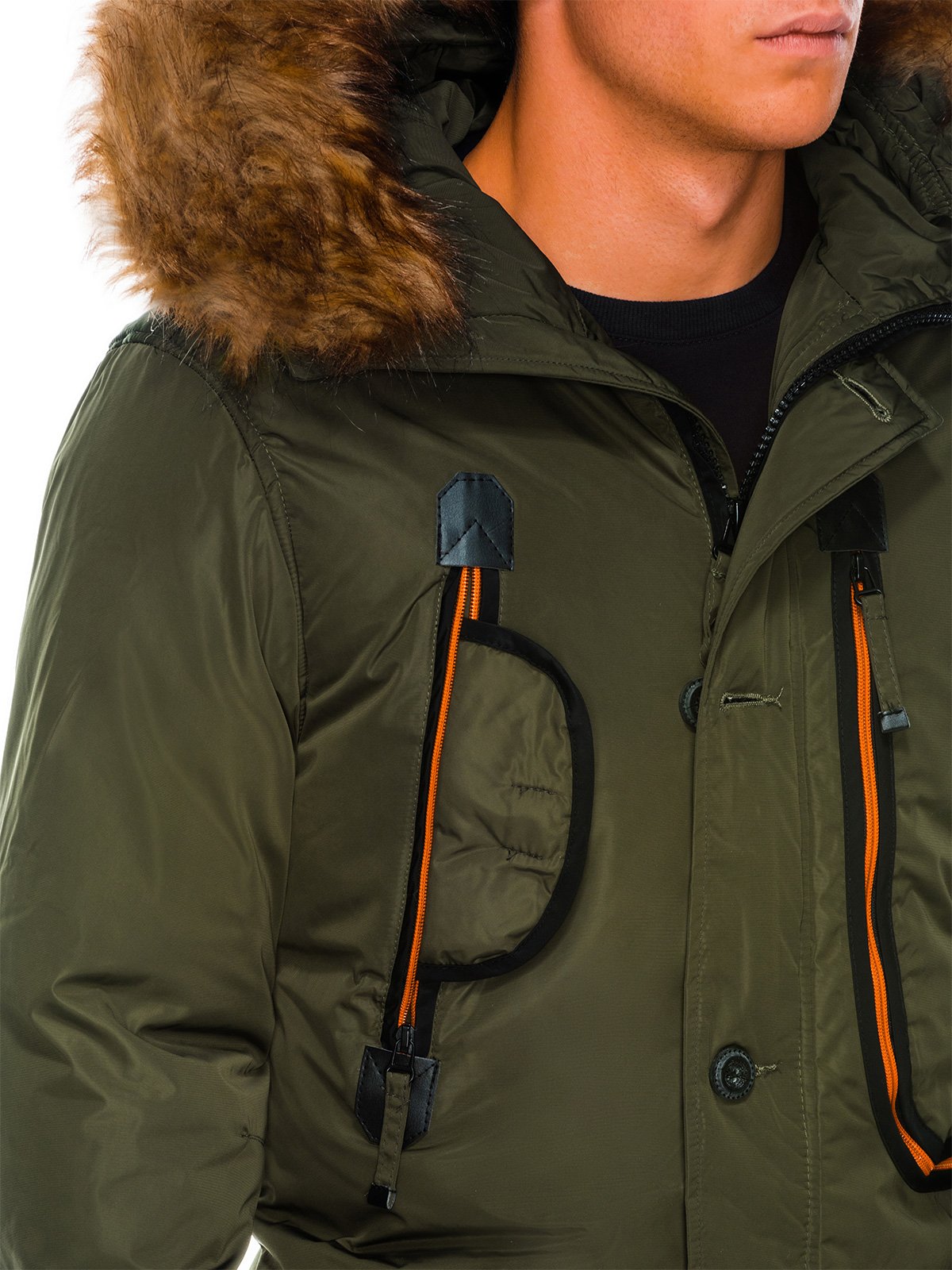 Men's winter parka jacket - khaki C369 | MODONE wholesale - Clothing ...