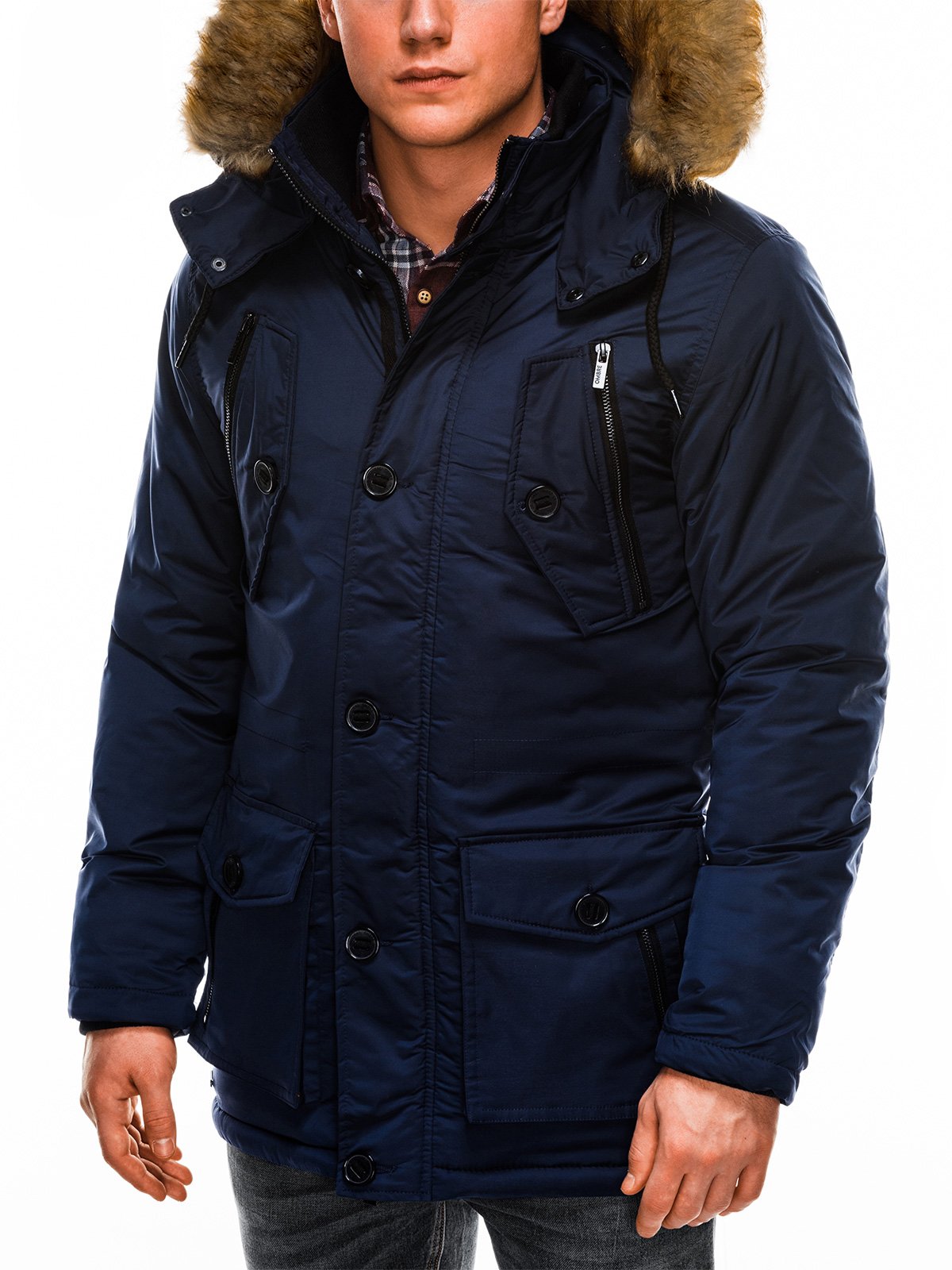 Men's winter parka jacket - navy C361 | MODONE wholesale - Clothing For Men