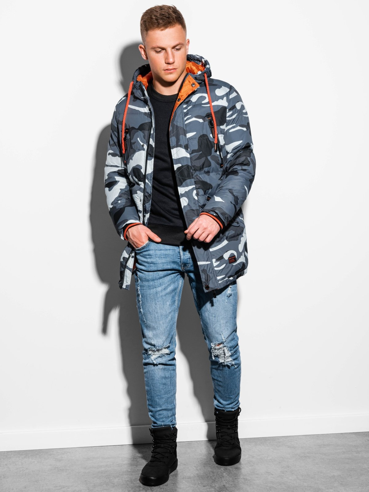 Ombre men's winter quilted jacket c383 Clearance