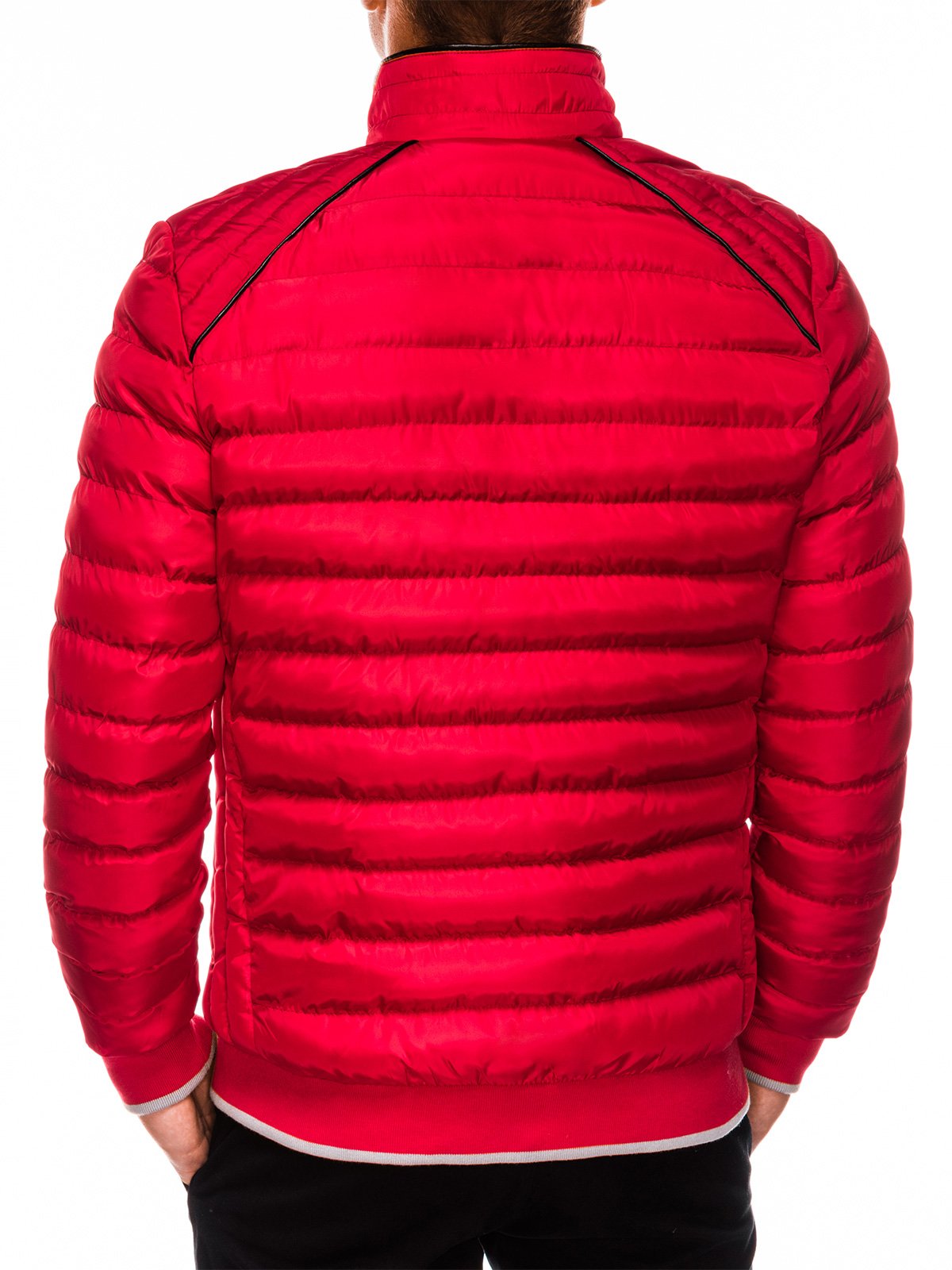 Men's winter quilted jacket C422 - red | MODONE wholesale - Clothing ...