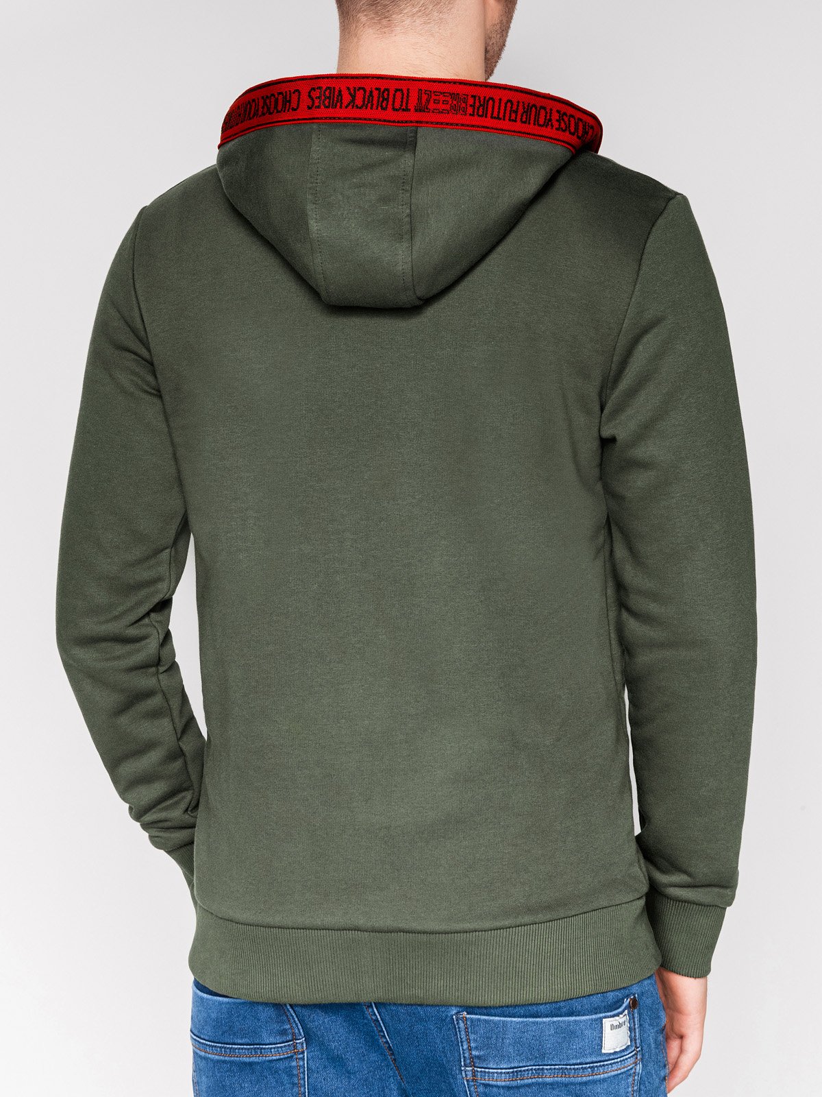 Men's zip-up hoodie B908 - green | MODONE wholesale - Clothing For Men